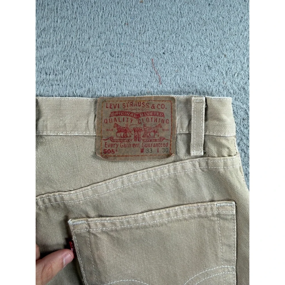 Vintage Levis Jeans Mens 33x30 Brown Denim 90s 505 Made in USA Grunge